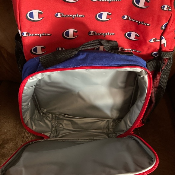 Champion Red and Blue Backpack/lunch Set - Picture 5 of 5